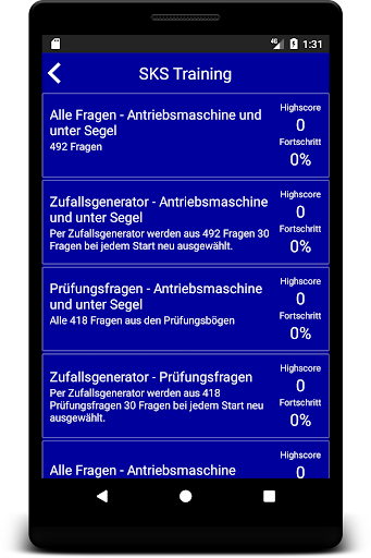 SKS Trainer (mit Werbebanner) Screen 2