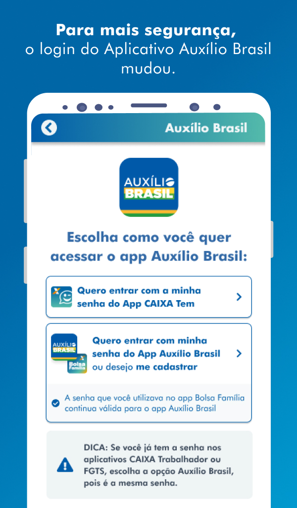 Android application Auxílio Brasil GovBR screenshort