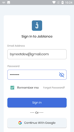 Android application Joblance Freelancer UI KIT screenshort