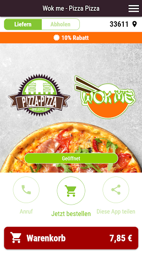 Android application Wok me - Pizza Pizza screenshort