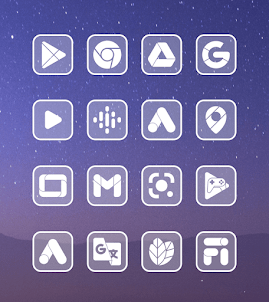 Square Clear White Icon Pack