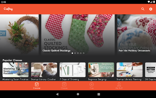Screenshot of Craftsy