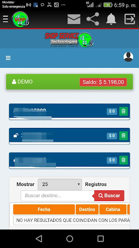 VoIP Shop Service - Clientes Screen 2