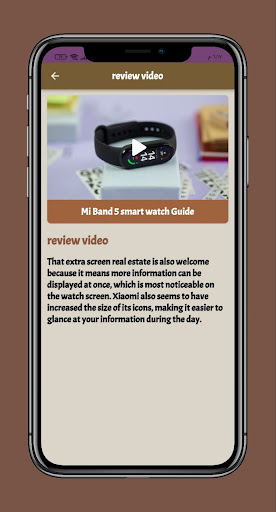 Android application Mi Band 5 smart watch Guide screenshort