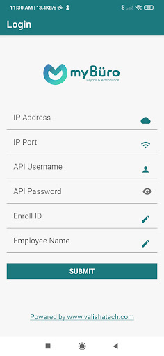 myBuro Attendance Screen 2
