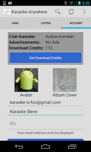 Karaoke Anywhere for Android Screenshot