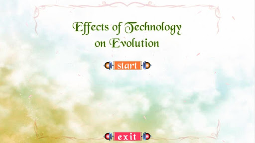 Android application Effects of Tech on Evolution screenshort