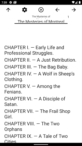 Android application Book, The Mysteries of Montrea screenshort