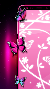 Pink Butterfly Live Wallpaper