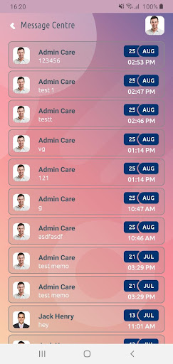 Care Vision Staff App Screen 3