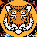 Cover Image of Download Tattoo Tiger Head Coloring App  APK