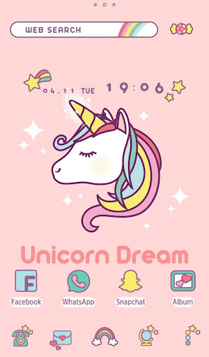 Android application Unicorn Dream Theme screenshort