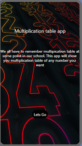 Multiplication Tables by Enzo