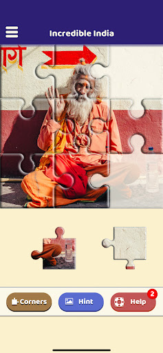 Android application Incredible India Puzzle screenshort