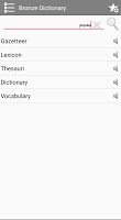 screenshot of Bronze Dictionary