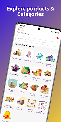 Android application Darbaar Mart Grocery Delivery screenshort