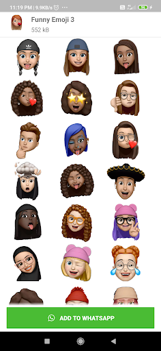 WAStickerApps ? New Funny Emoji 3D Stickers