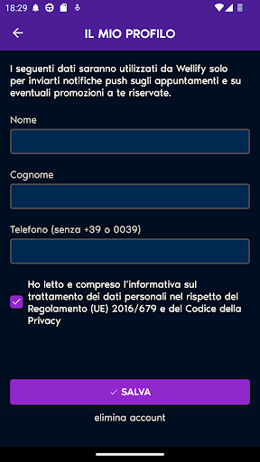 Wellify Screen 2