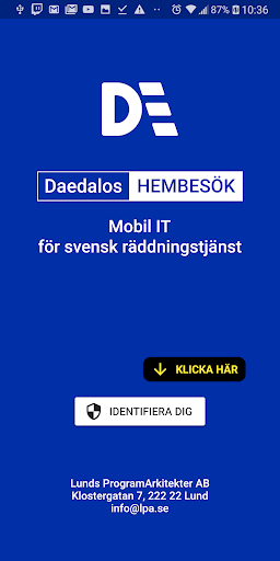 Android application Daedalos Hembesök screenshort