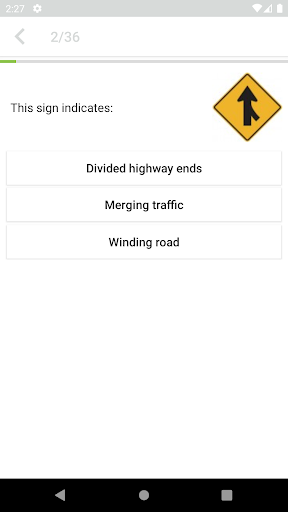 DMV Practice Test California Screen 2