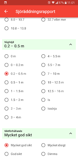 Sjöräddningsrapport Screen 3