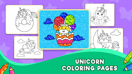 Unicorn Glitter Coloring Book: Coloring Unicornud83eudd84 screenshots 10