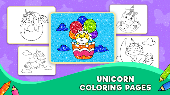 Unicorn Glitter Coloring Book: Coloring Unicornud83eudd84 4.0.18 APK screenshots 18