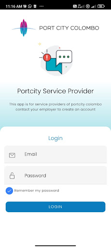 Android application Port City Operator screenshort