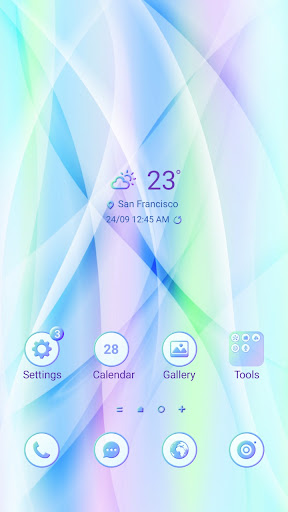 Android application Blue And Green Wave- Wallpaper screenshort