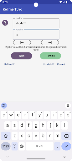 Kelime Tüyo - Bulucu - Türet Screen 2