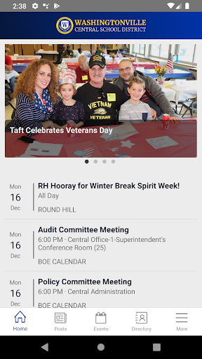 Android application Washingtonville Schools screenshort