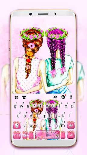 Android application Floral Best Friends Keyboard T screenshort