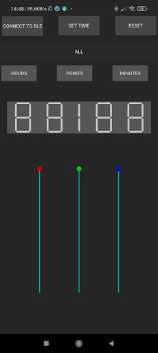 Android application 7 Segment Clock Arduino screenshort