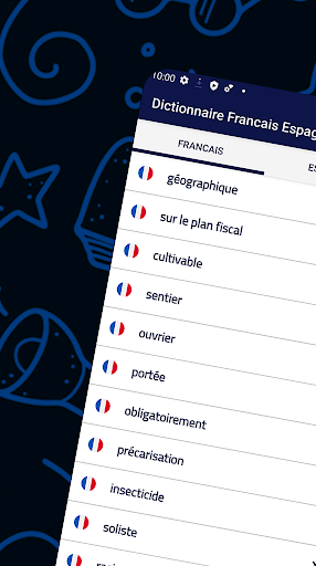 Android application Dictionnaire Francais Espagnol screenshort