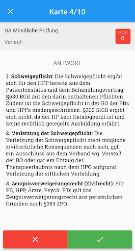 Heilp. Psychotherapie Lernapp screenshot 5