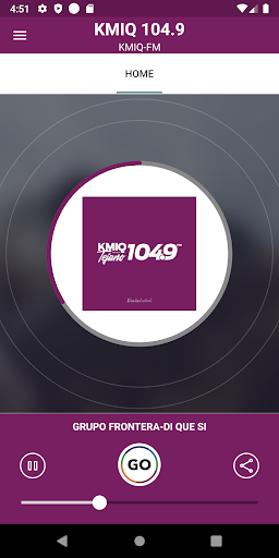 Android application KMIQ 104.9 screenshort