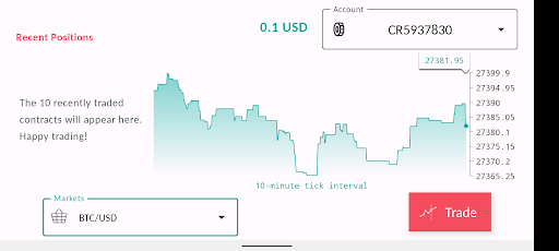 Dtraders: Trade Deriv markets Screen 2