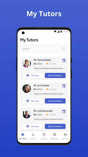 Android application Tutor Plus screenshort