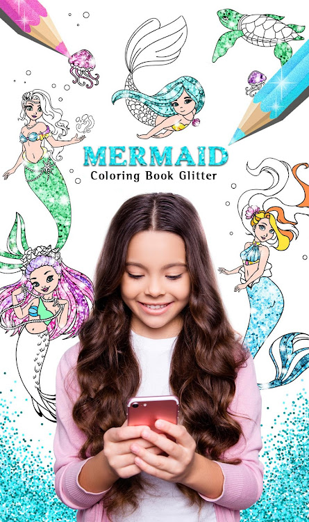 Mermaid Coloring Page Glitter - 1.2.1.5 - (Android)