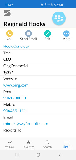 Swyft Mobile for Salesforce Screen 3