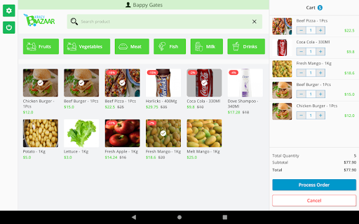 Krazy Bazaar POS Screen 2