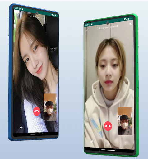 Android application Korean Girlfriend Fake Call screenshort