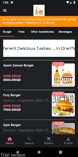 Android application Super Sauce screenshort