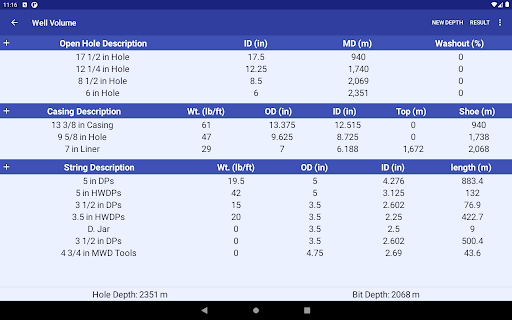 Screenshot of Drilling Fluids Pro