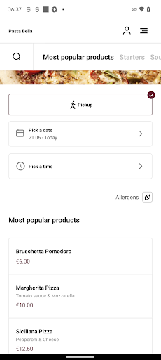 Pasta Bella Screen 3