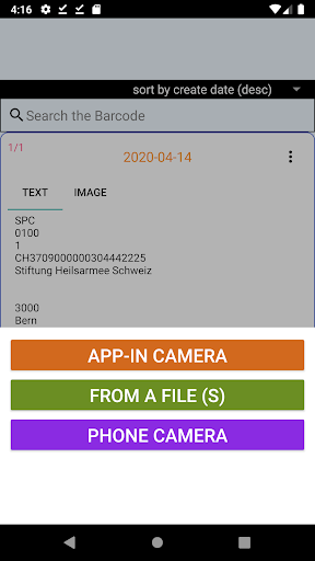 Android application Barcode Wallet screenshort