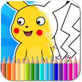 Coloring book for pokemon ultramoon and ultrasun icon