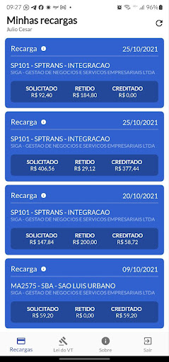 SIGA: Colaborador Screen 2