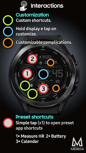 MD304 Digital watch face screenshot 6