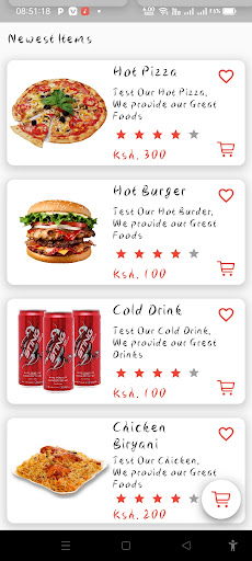 Android application OS Food Dummy screenshort